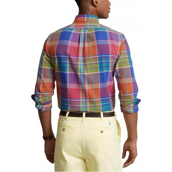 Polo Ralph Lauren Small Multicolor Plaid Classic Fit Button Front Pocket Shirt - Picture 5 of 6